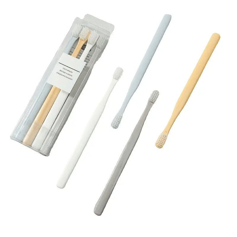 Soft-Bristled Manual Toothbrush Set for Adults (4pcs)