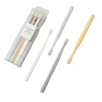 Soft-Bristled Manual Toothbrush Set for Adults (4pcs)