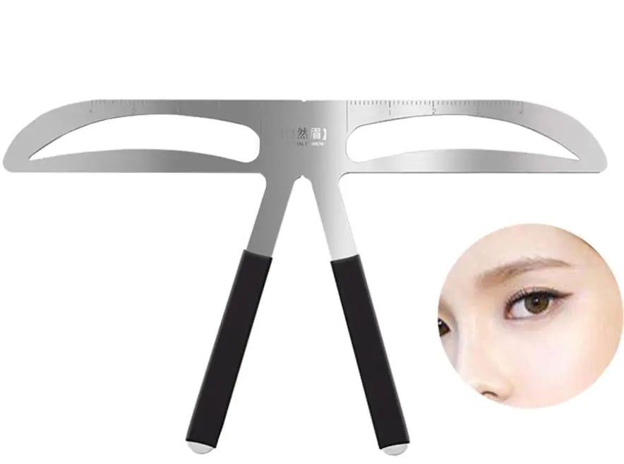 Stainless Steel Brow Ruler and Shaping Tool