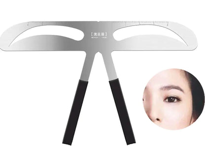 Stainless Steel Brow Ruler and Shaping Tool